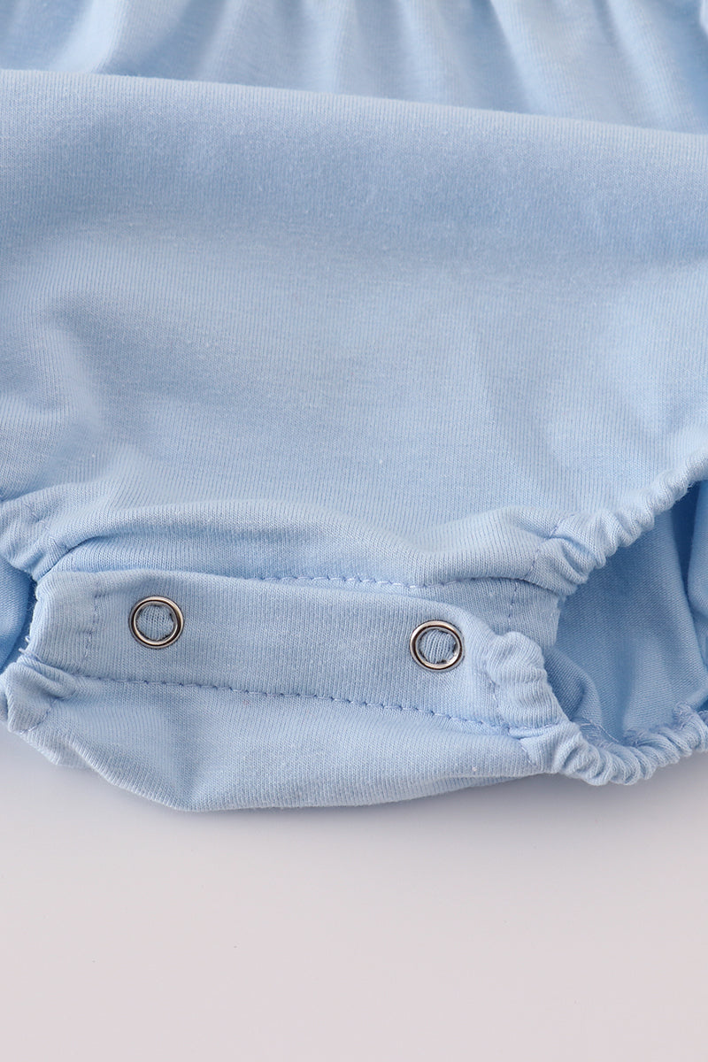 Blue Pumpkin Patch Embroidery Bubble