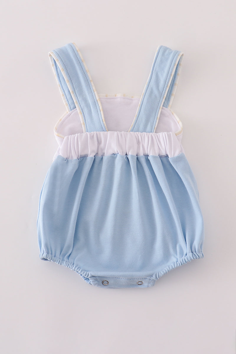 Blue Pumpkin Patch Embroidery Bubble
