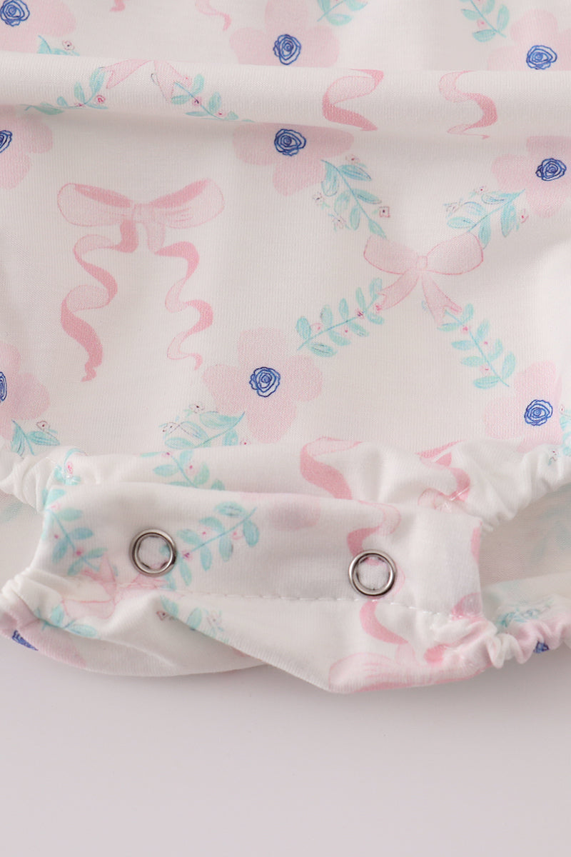 Pink Bow Garden Ruffle Bubble