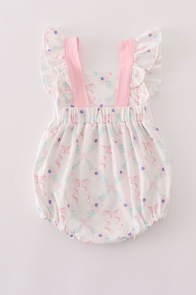 Pink Bow Garden Ruffle Bubble