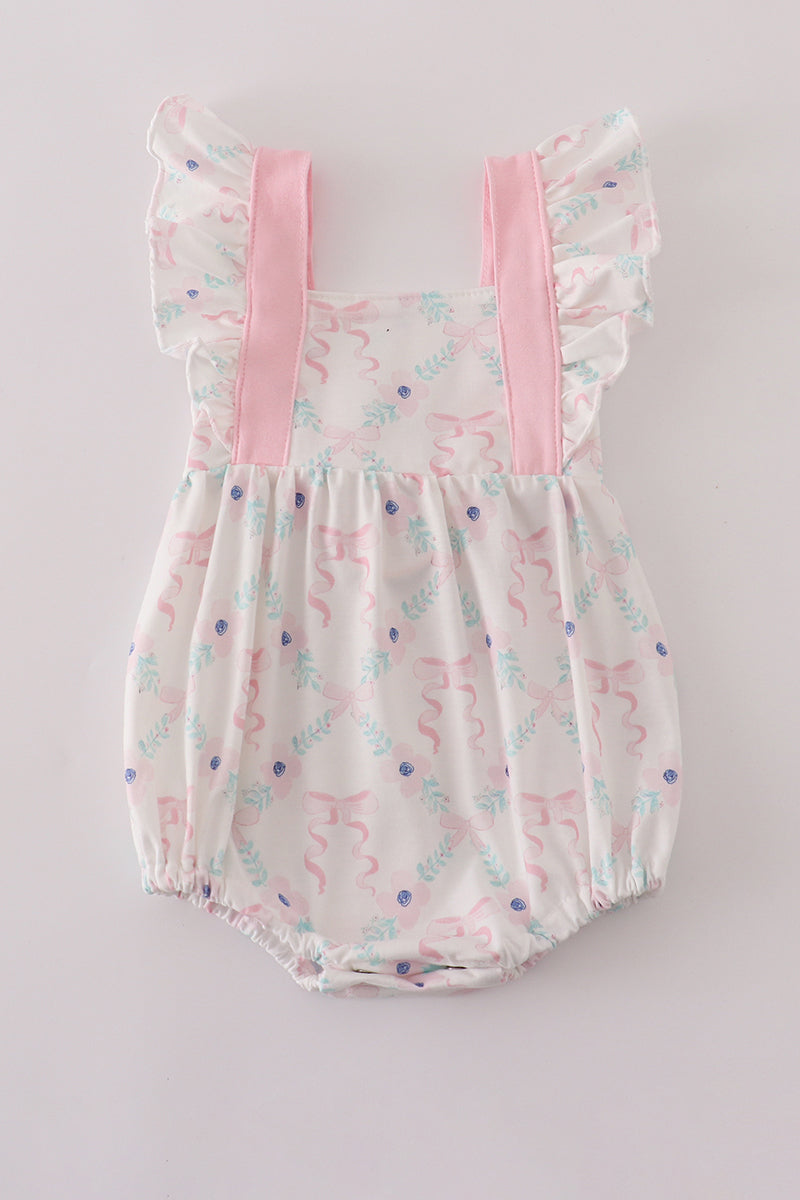 Pink Bow Garden Ruffle Bubble