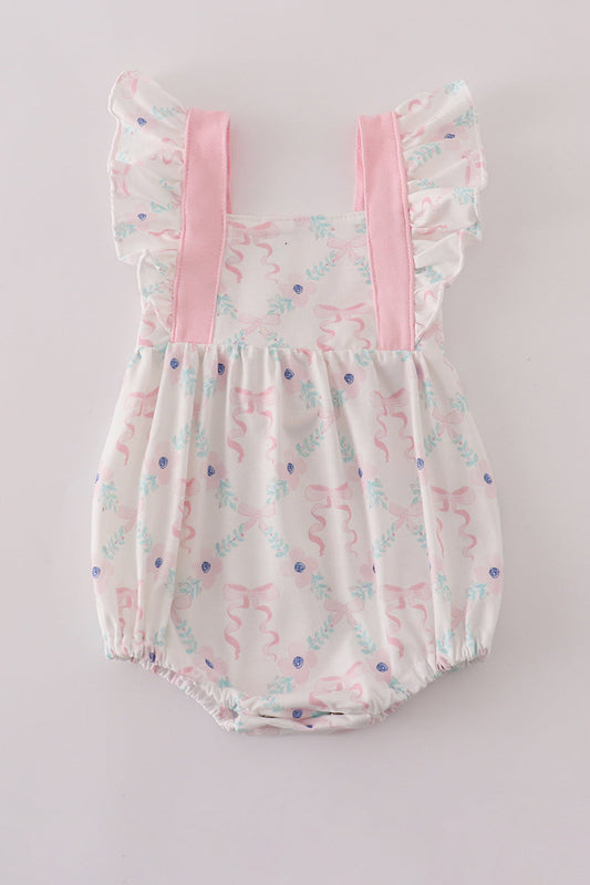 Pink Bow Garden Ruffle Bubble
