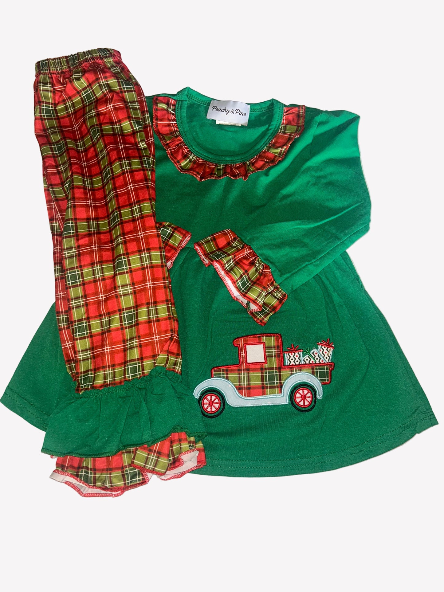 Christmas Truck Plaid Set