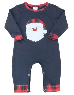 Plaid Santa Romper