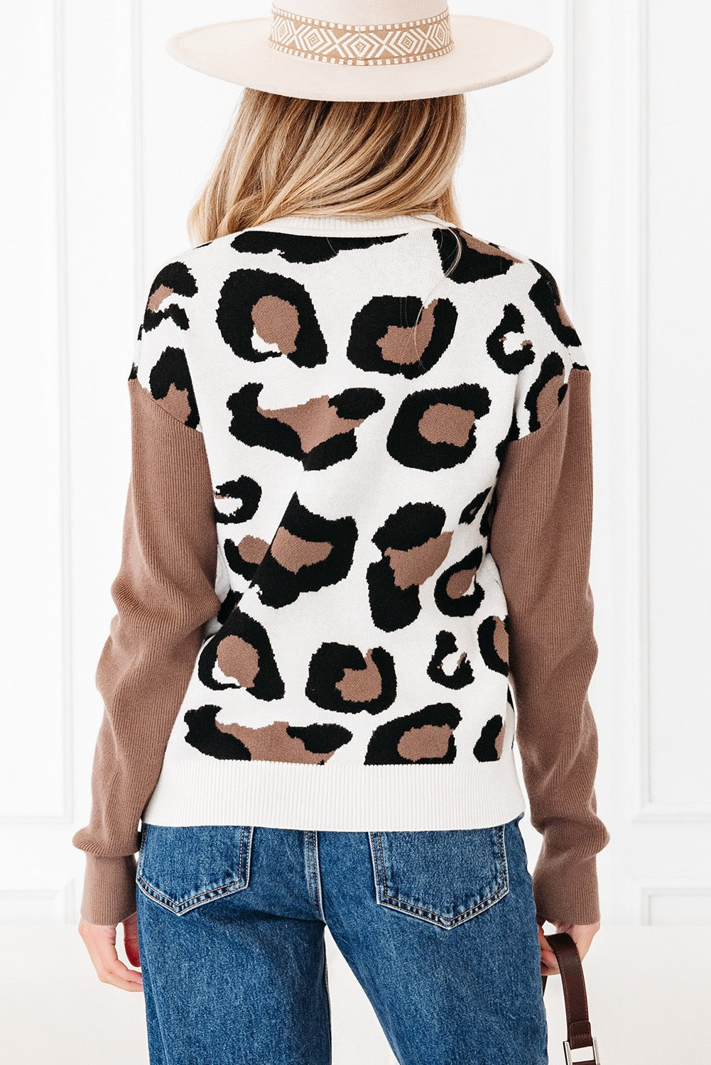 Leopard V-Neck Sweater
