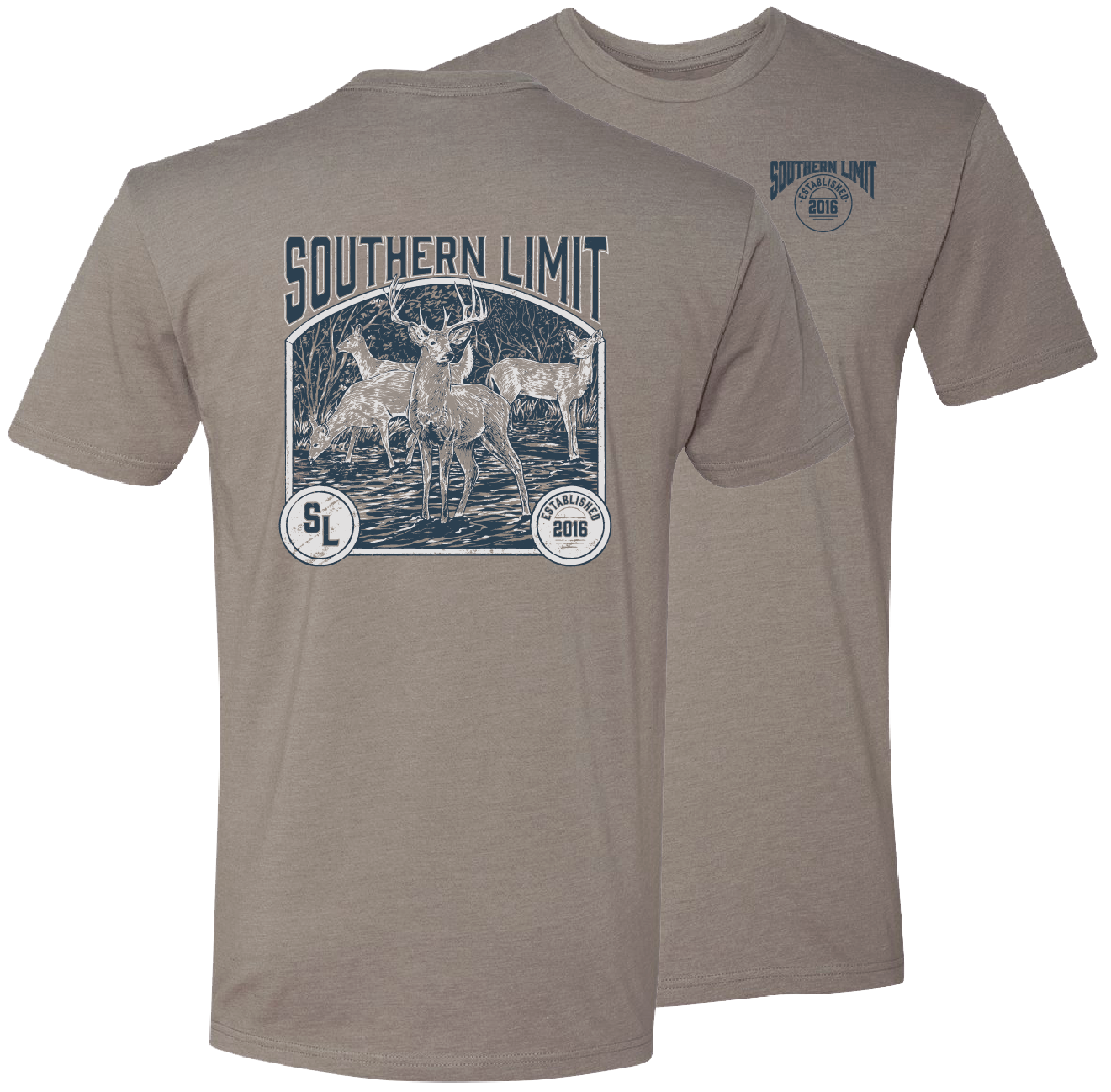 Southern Limit-123 Deer Hunting Mens Southern Graphic Tee