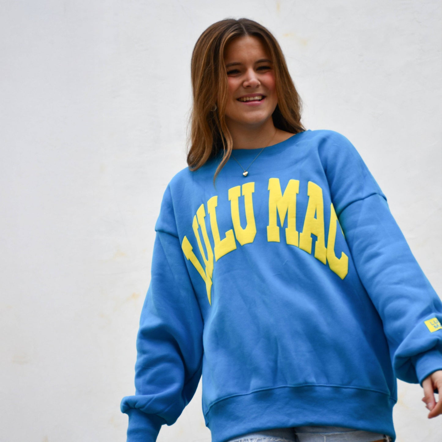 Lulu Mac Cyan Yellow Puff Sweatshirt