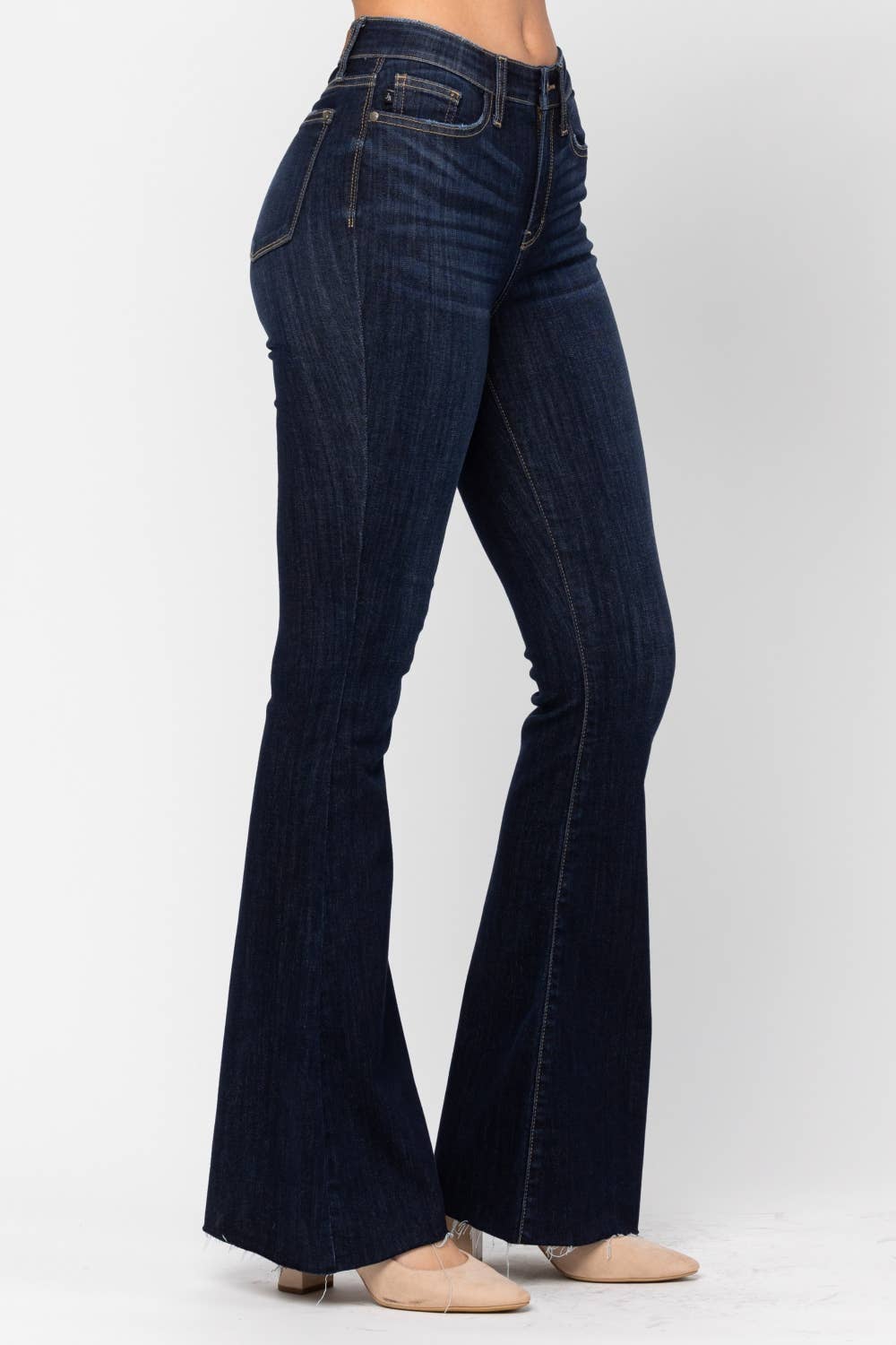 Judy Blue High Waisted Raw Hem Flare