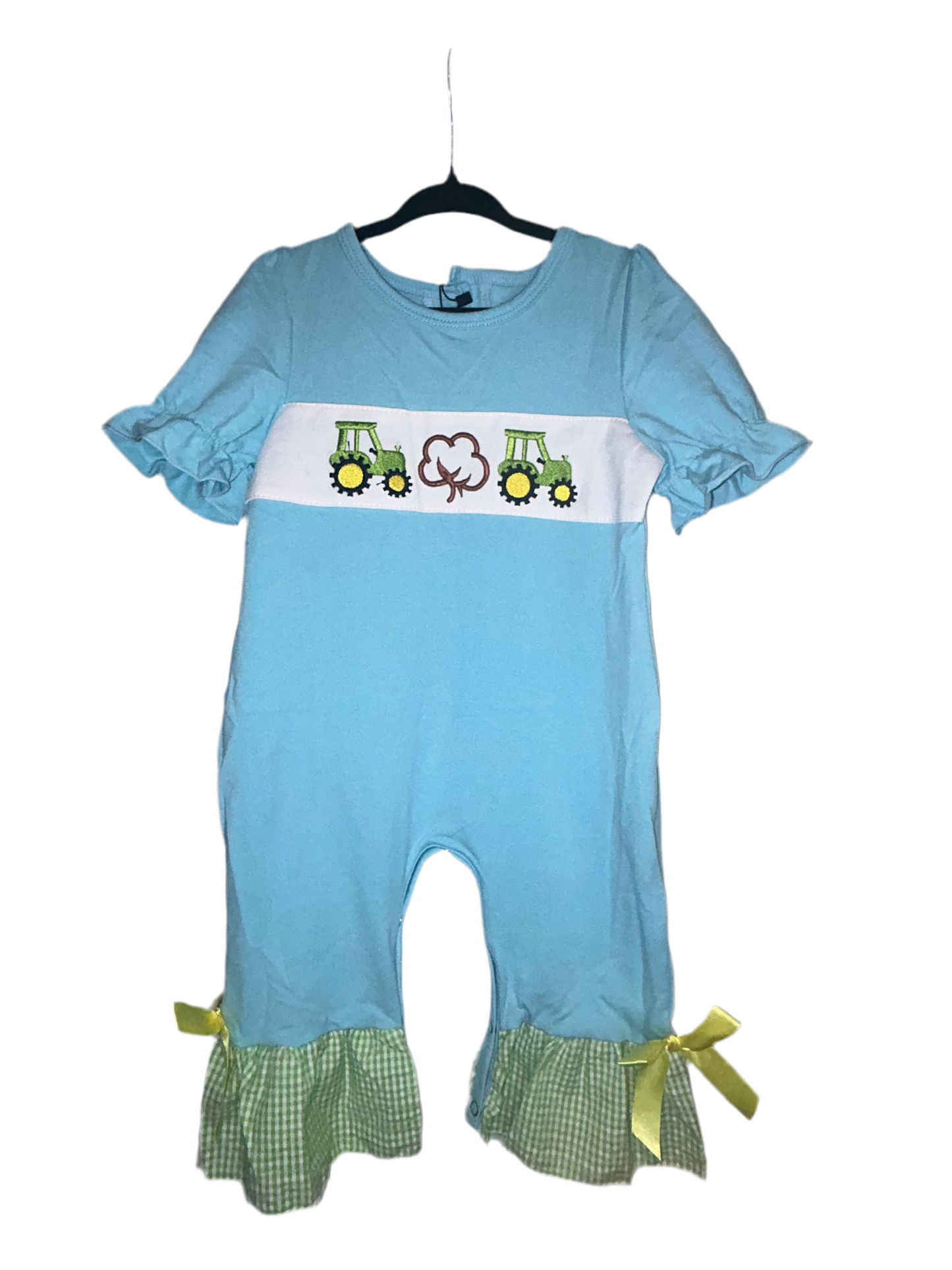 Tractor & Cotton Ruffle Romper šš¾