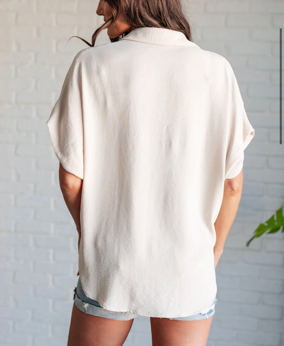 JODIFL BUTTON DOWN BLOUSE IN OATMEAL