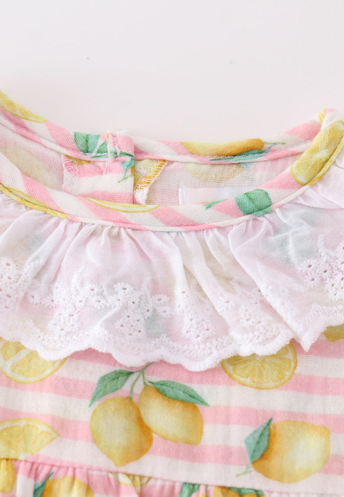 Premium Pink Muslin Stripe Lemon Bubble