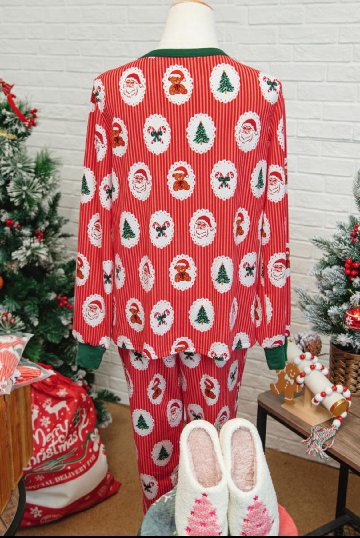Red Stripe Christmas Pajamas