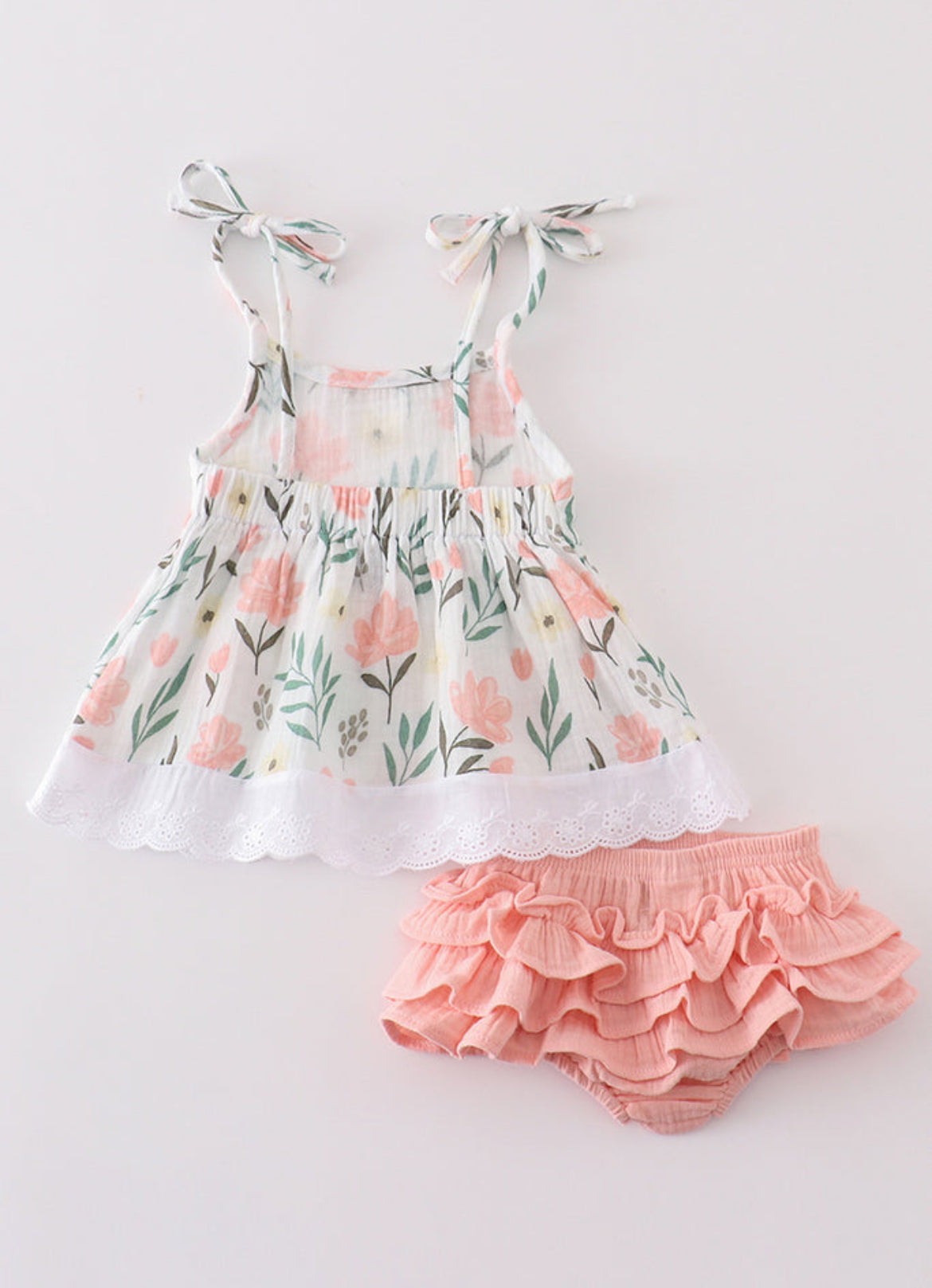 Premium Pink Muslin Floral Set
