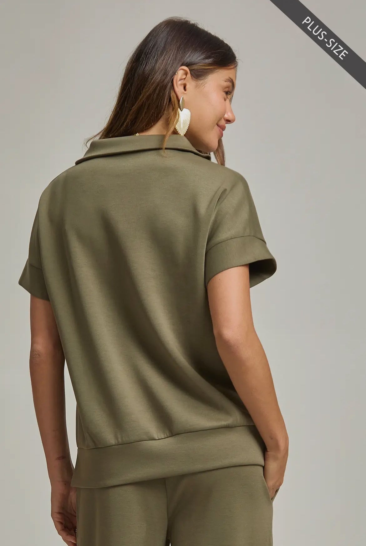 Plus Size Quarter Zip + Pants Travel Set