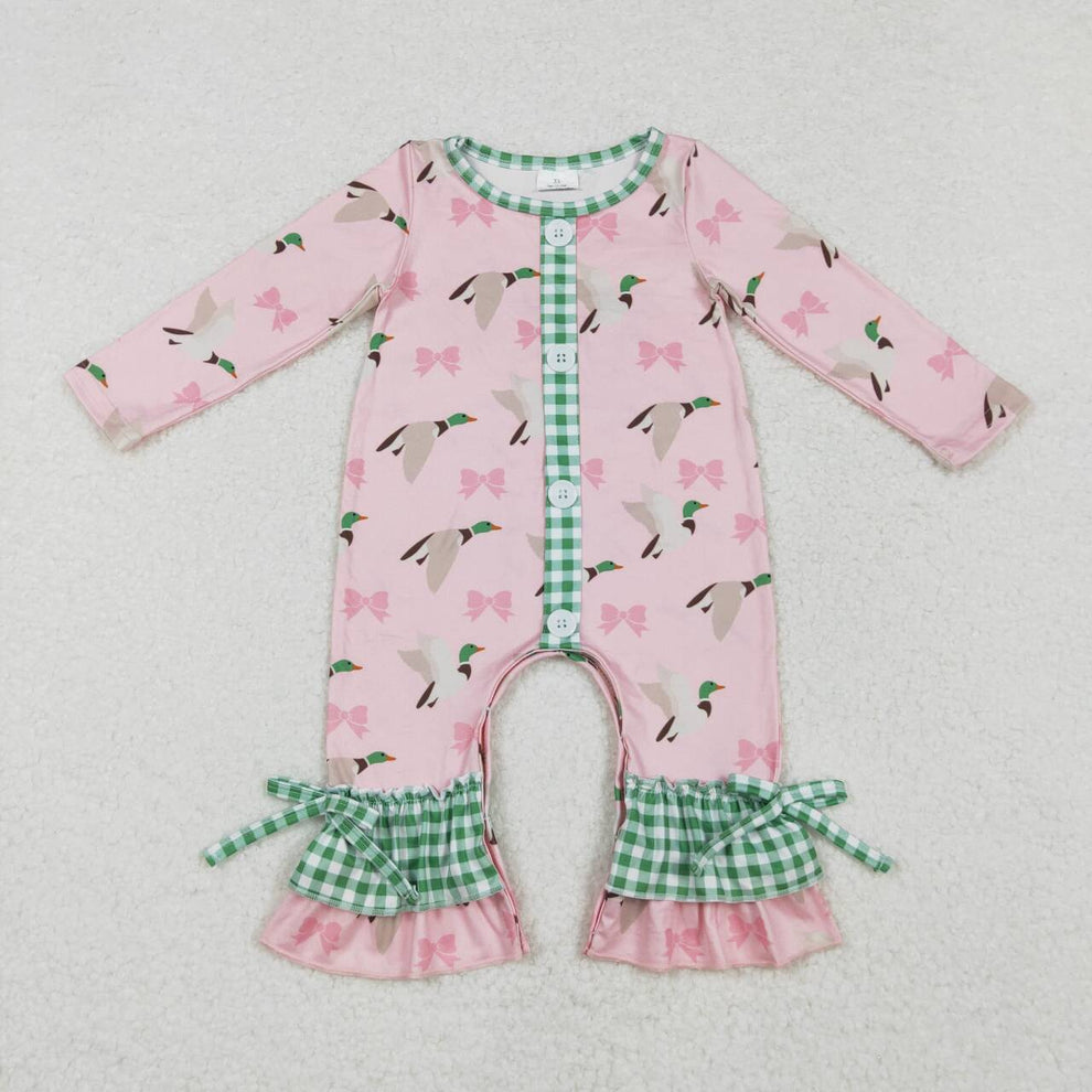 Pink Duck Romper