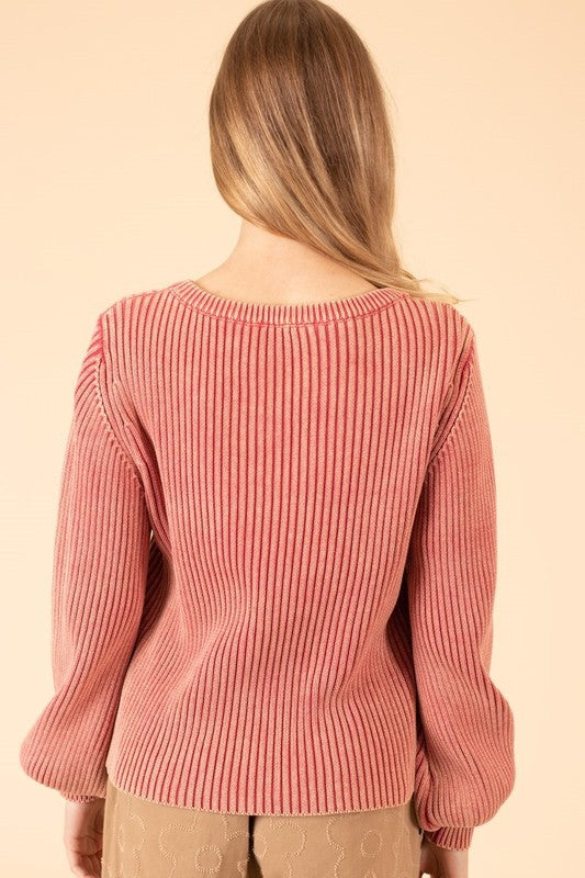 Bubble Sleeve Sweater
