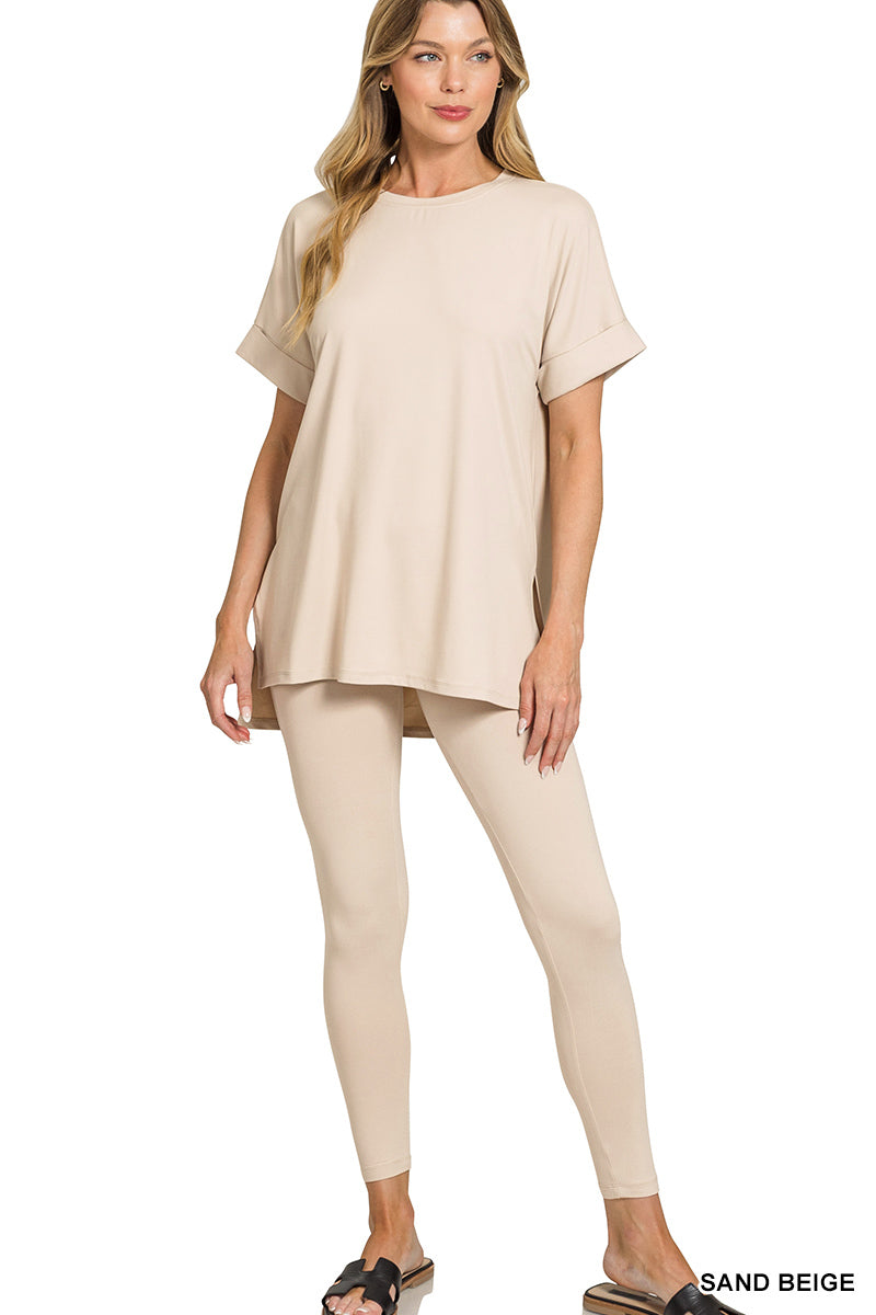 Zenana Brushed Microfiber Loungewear Set