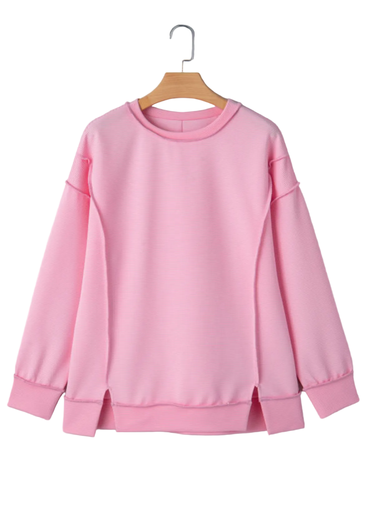 Pink Petal Ribbed Top