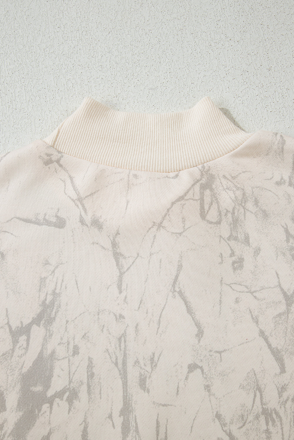 Khaki Camo Mock Neck Baggy Sweatshirt