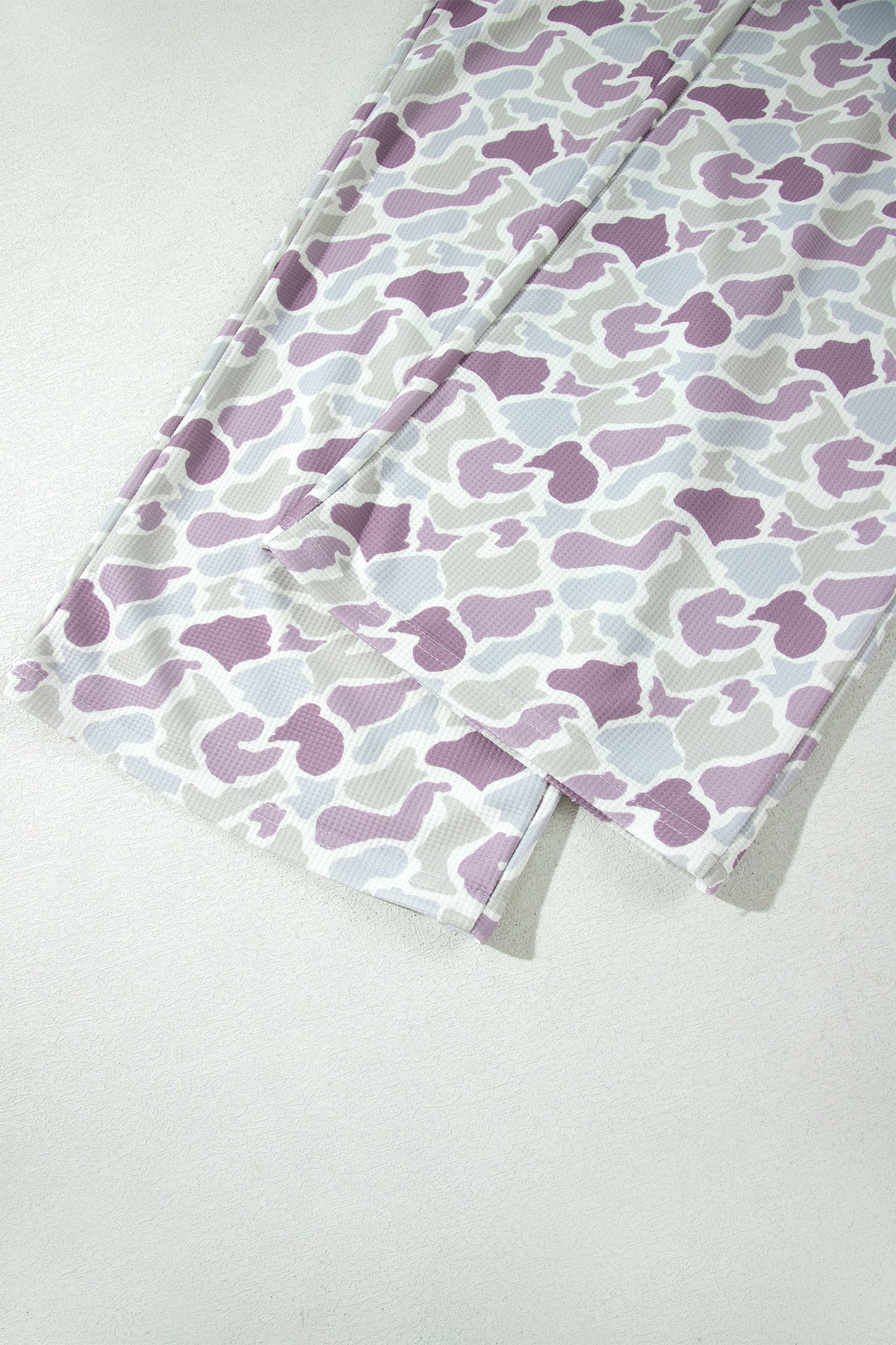 Camo Drawstring Waist Loose Fit Pants