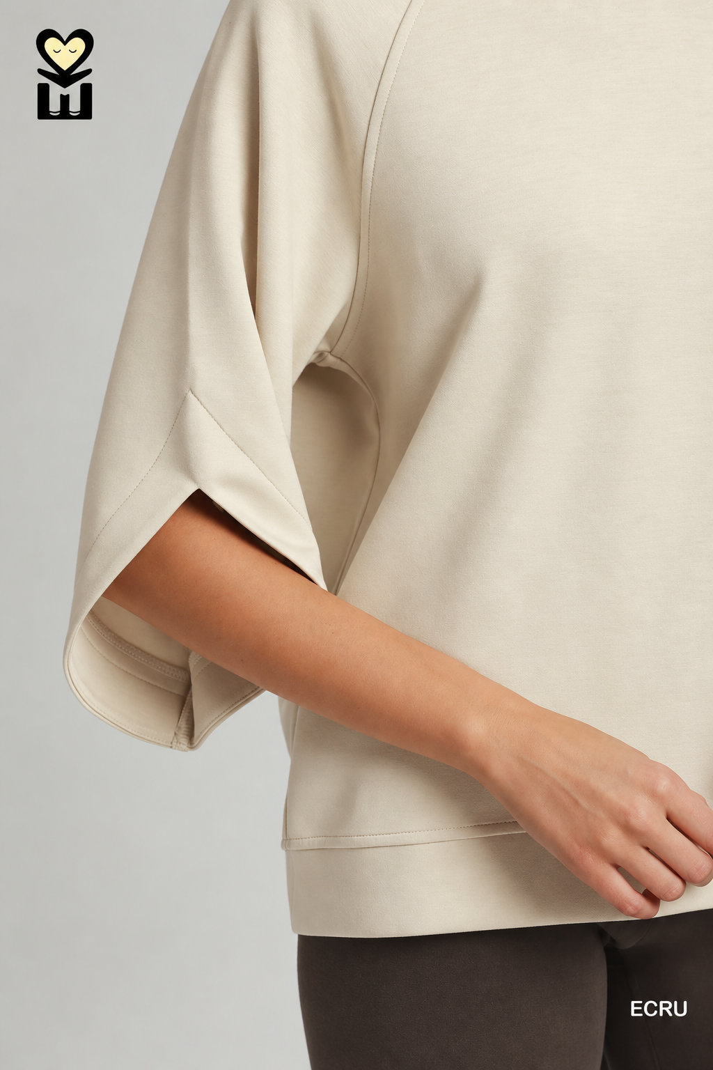 Umgee LuxeKnit Cream 3/4 Sleeve Top