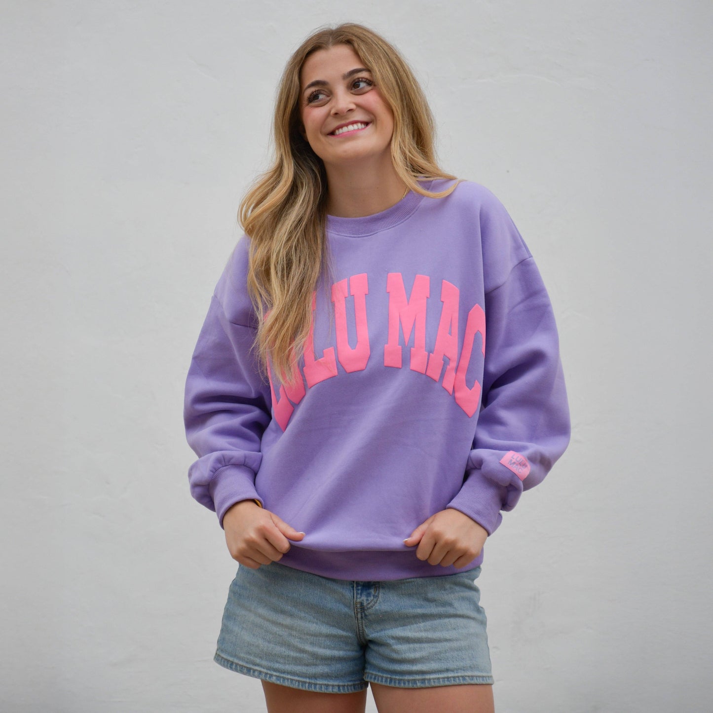 LULU MAC Purple Pink Puff Sweatshirt