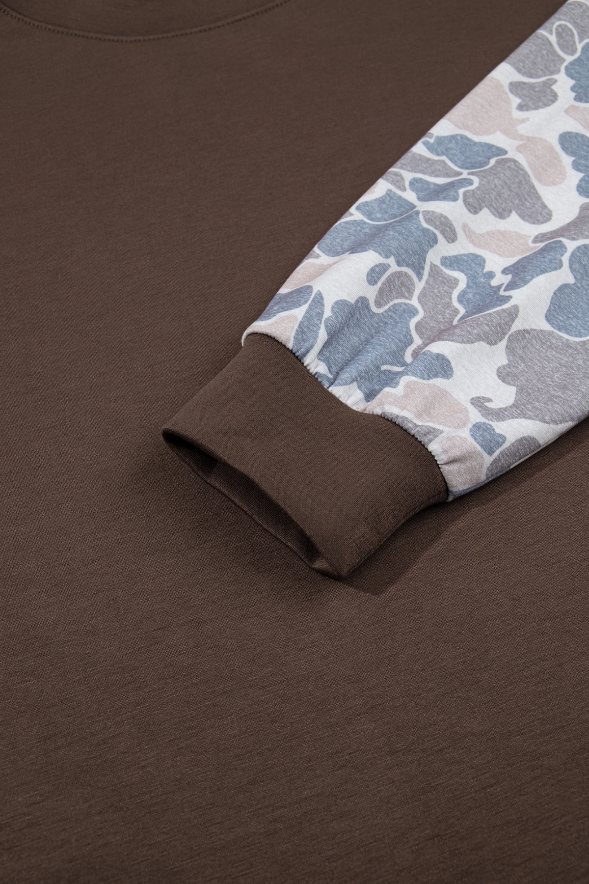 Coffee Camo Sleeve Pullover