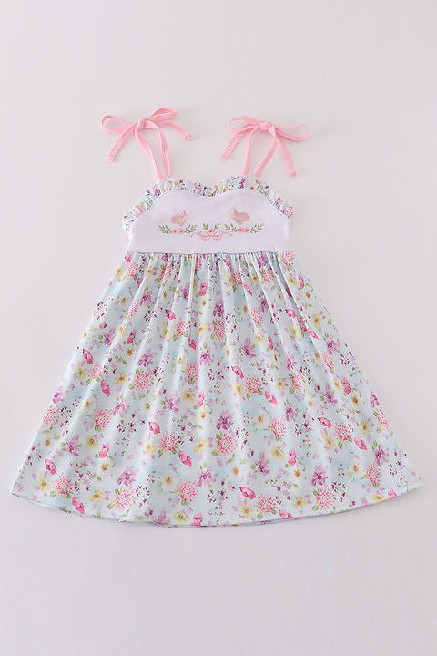 Butterfly Floral Embroidery Dress