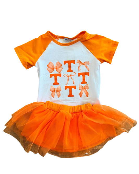 Tennessee Vols Bow & Tutu Skort Set 🧡
