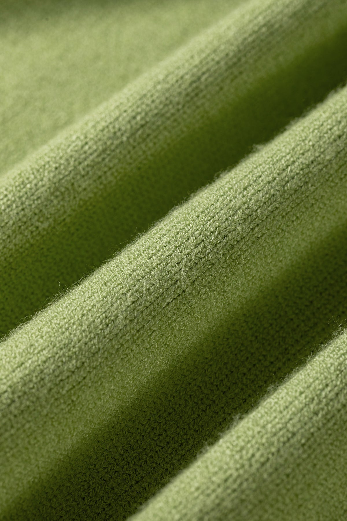 Green Fish Knit Oversized Crew Neck Sweater