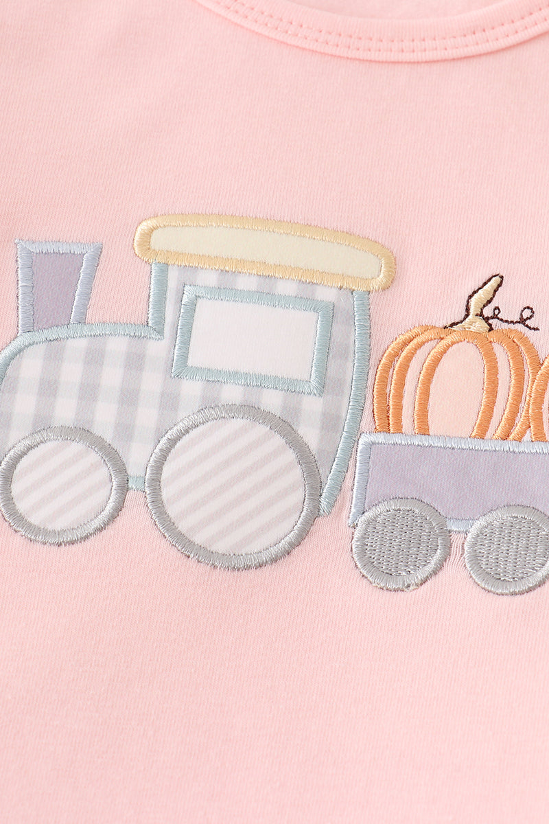 Pumpkin Train Ruffle Set – Adorable Fall Outfit