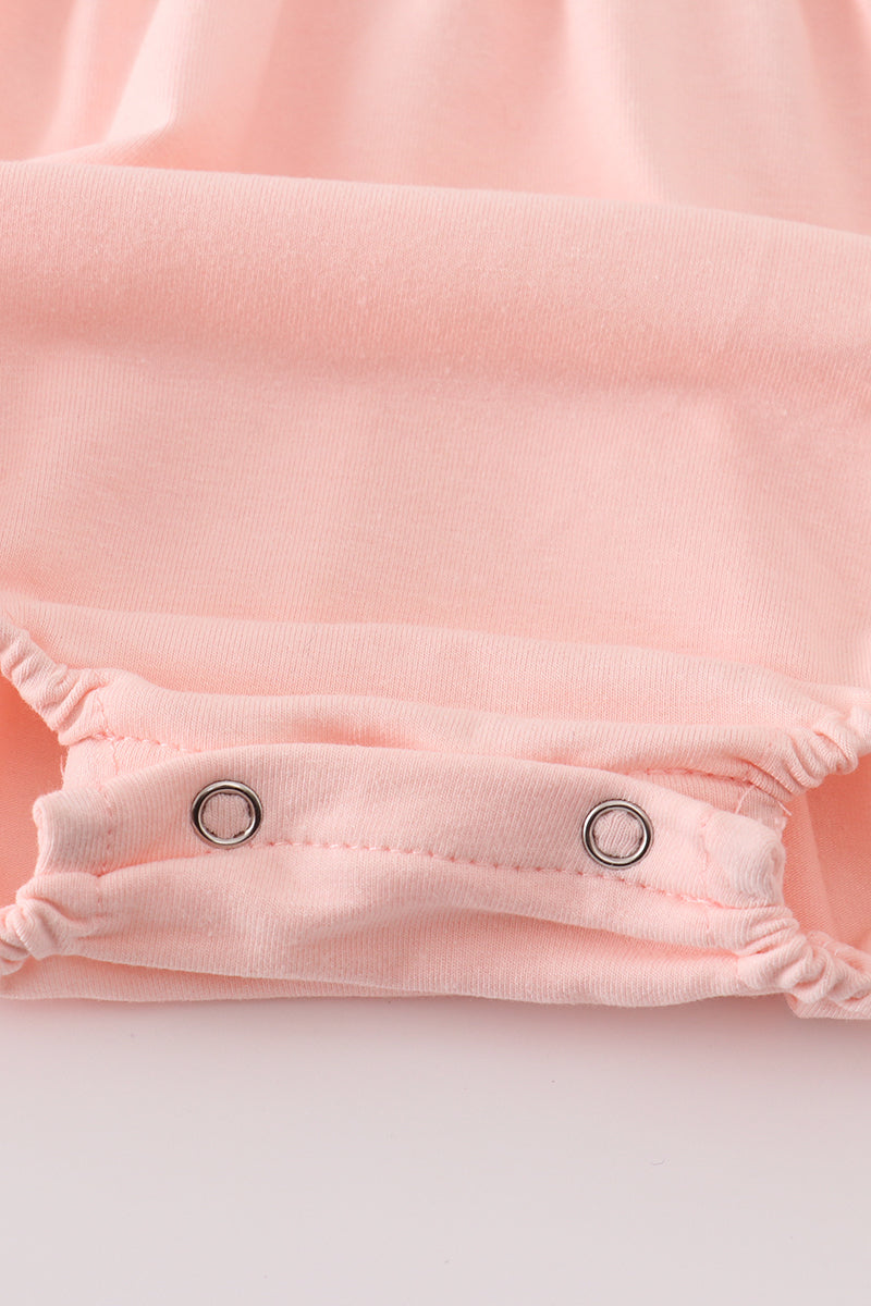 Pastel Pumpkin Embroidery Ruffle Bubble