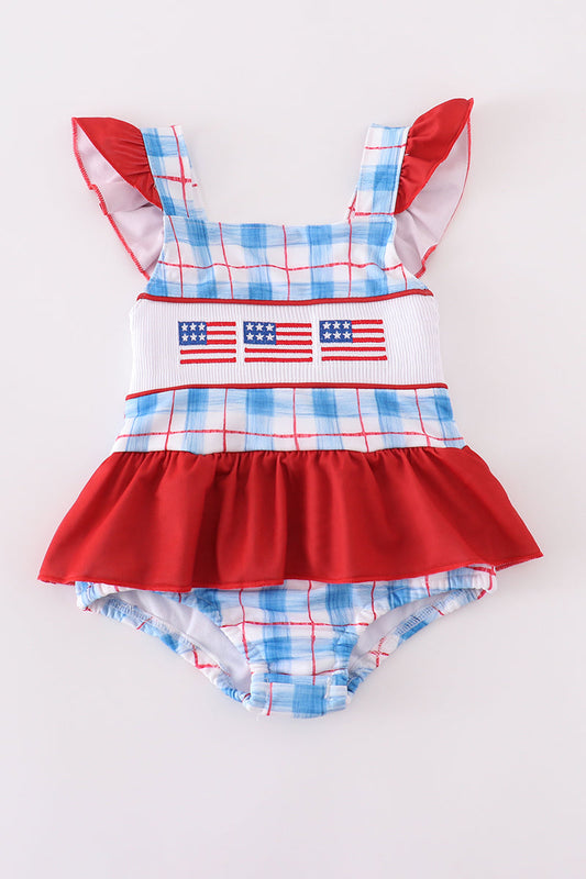 Patriotic Smocked Swimsuit
