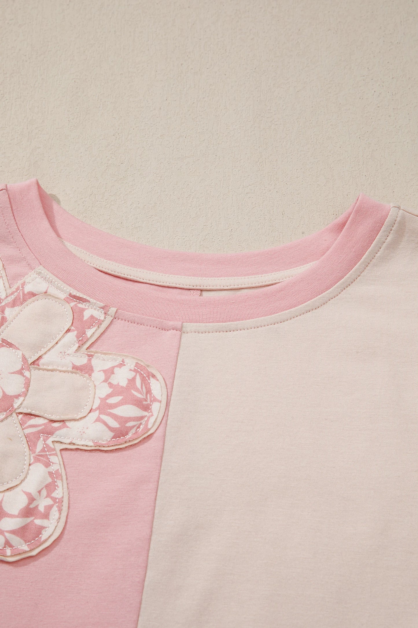 Blush Bloom Colorblock Floral Top