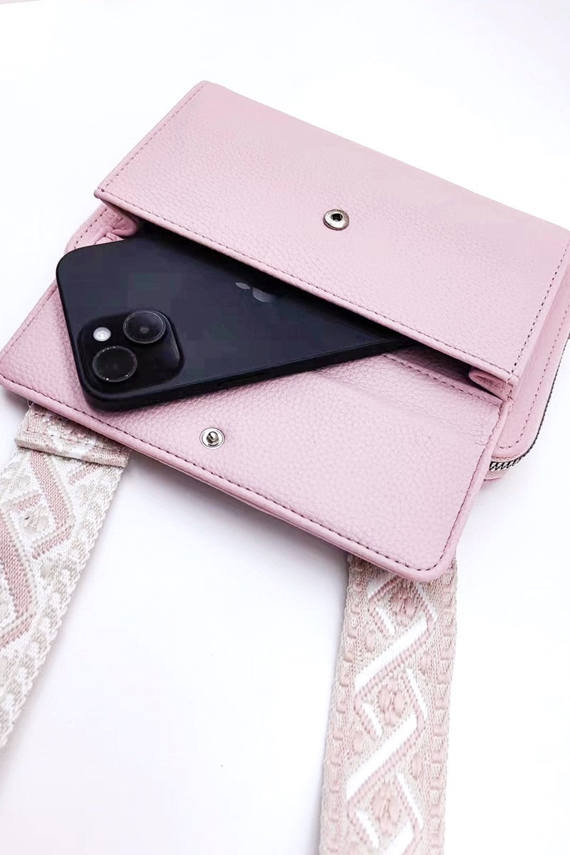 Vegan Leather Crossbody Duo Wallet Handbag 👜