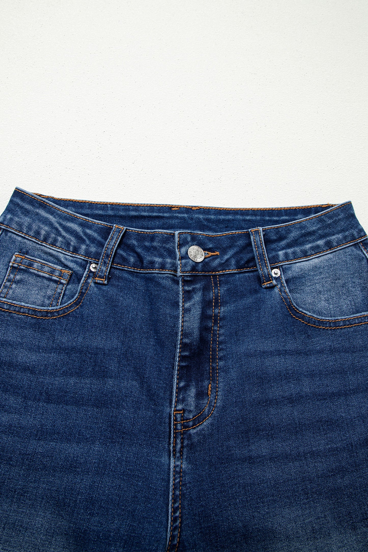 Denim Raw Hem Ankle Length Jeans