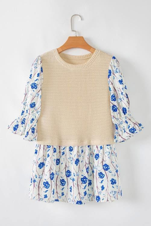 Bluebell Breeze Waffle Top