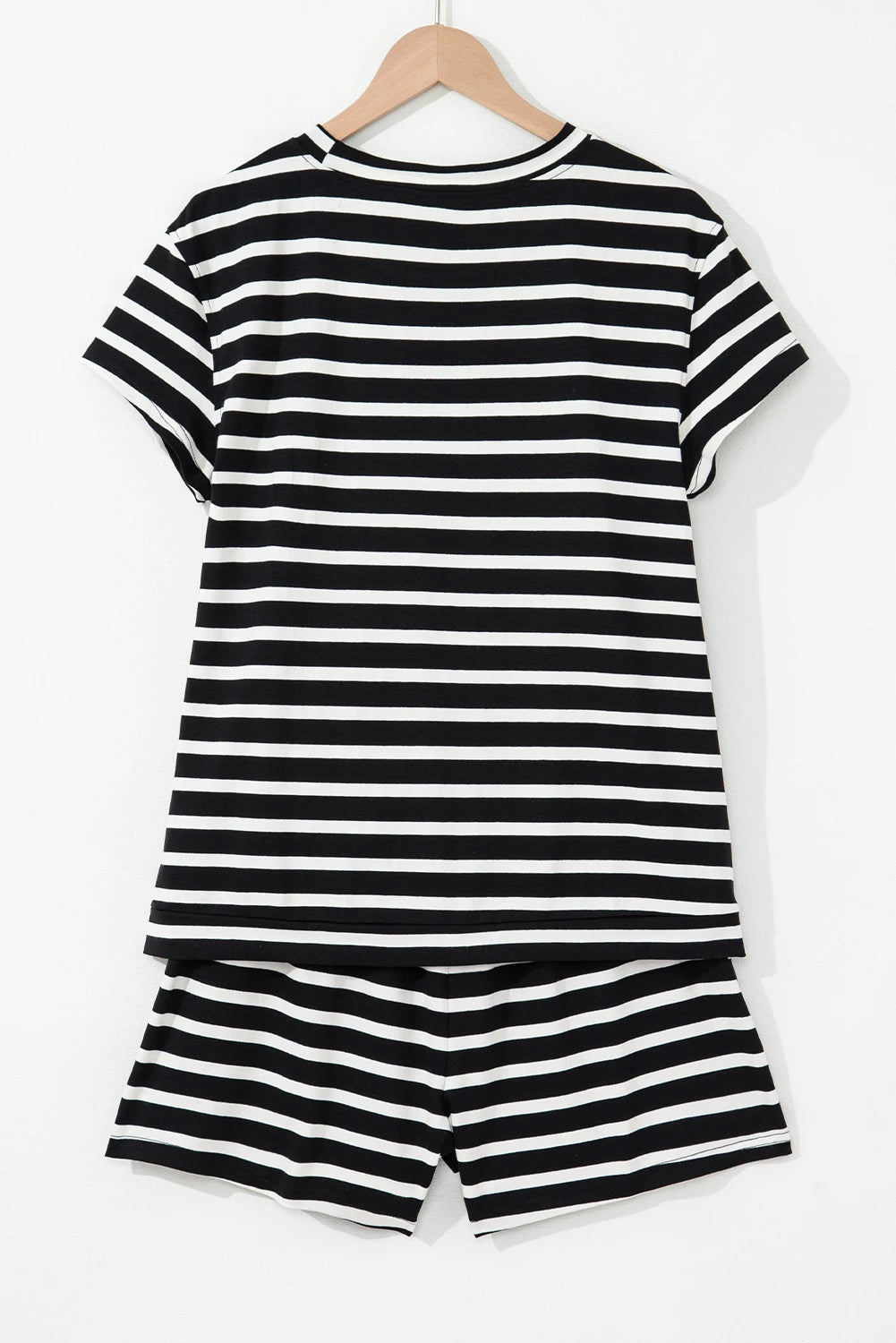 Black Stripe Short Set