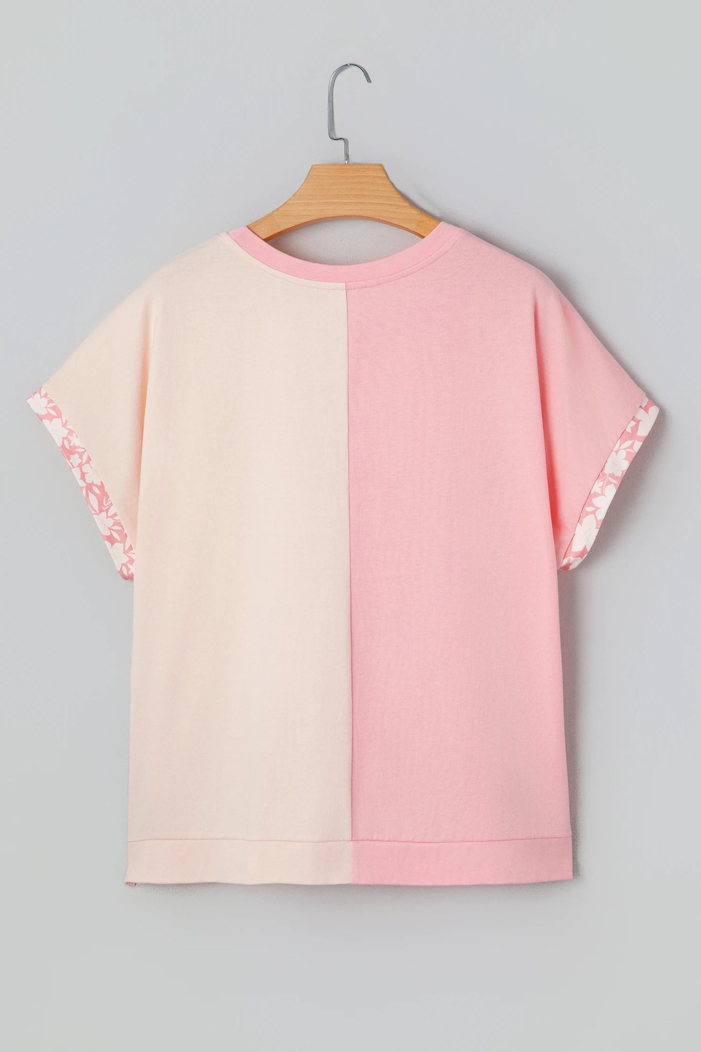 Blush Bloom Colorblock Floral Top