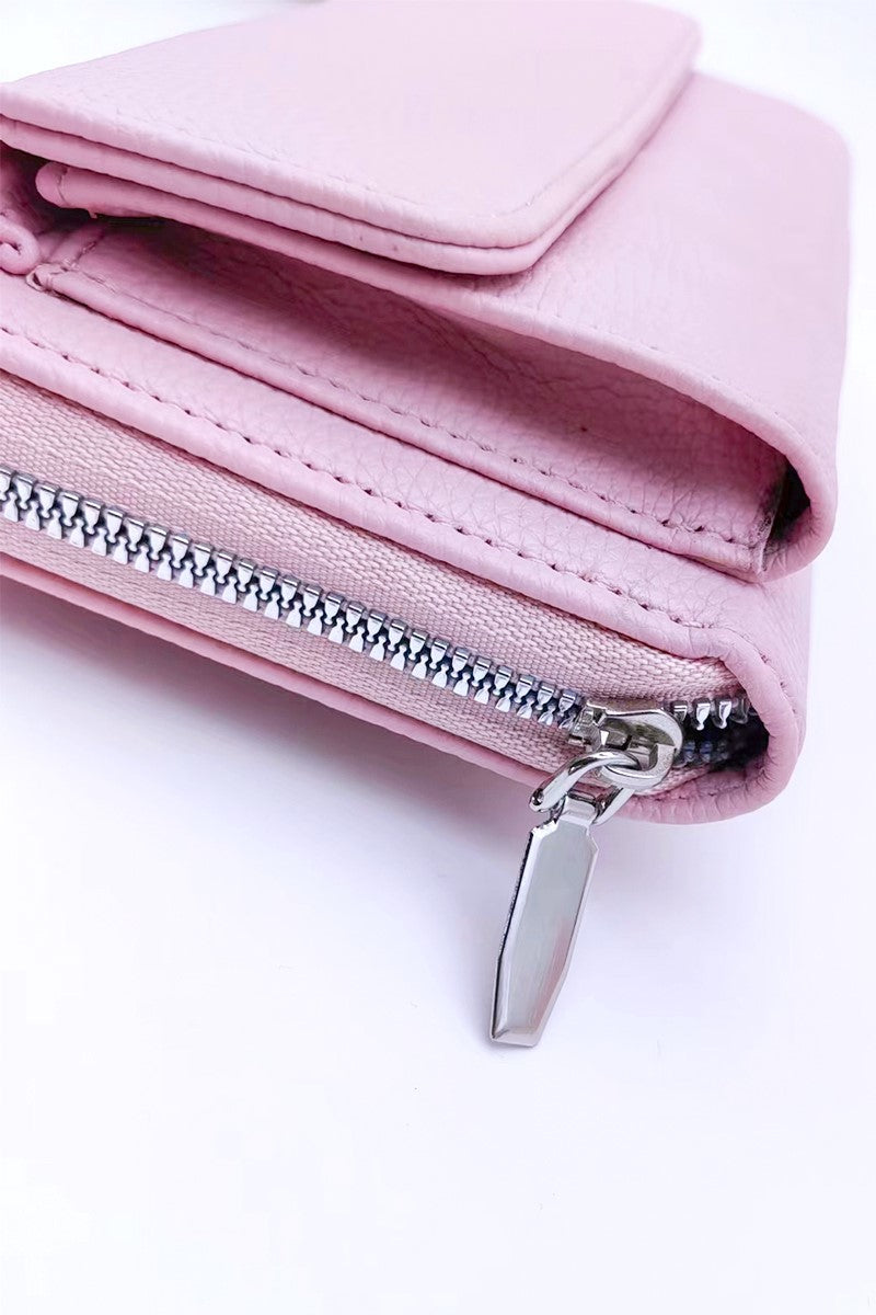 Vegan Leather Crossbody Duo Wallet Handbag 👜