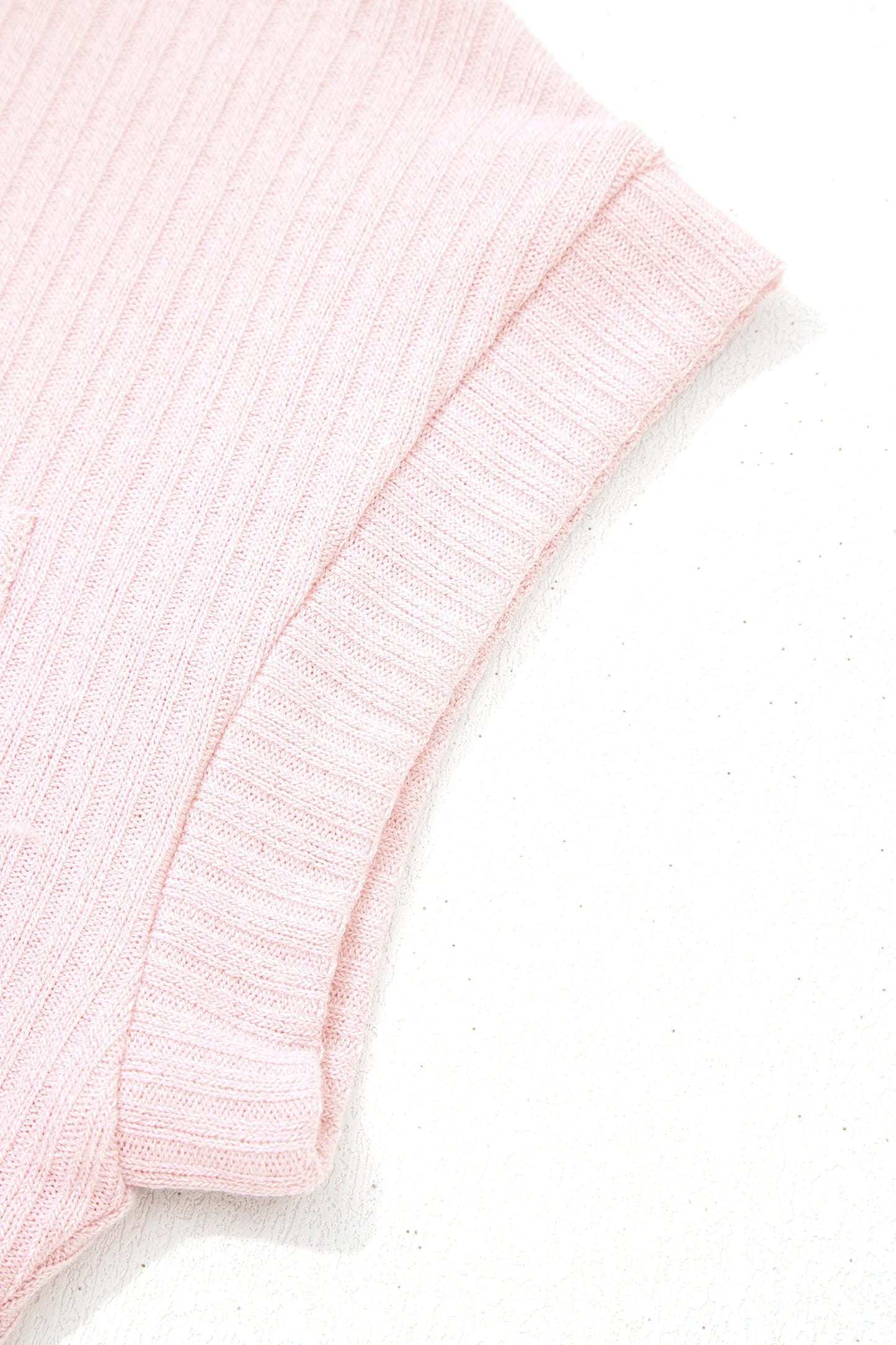 Blush Breeze Ribbed Collared Top