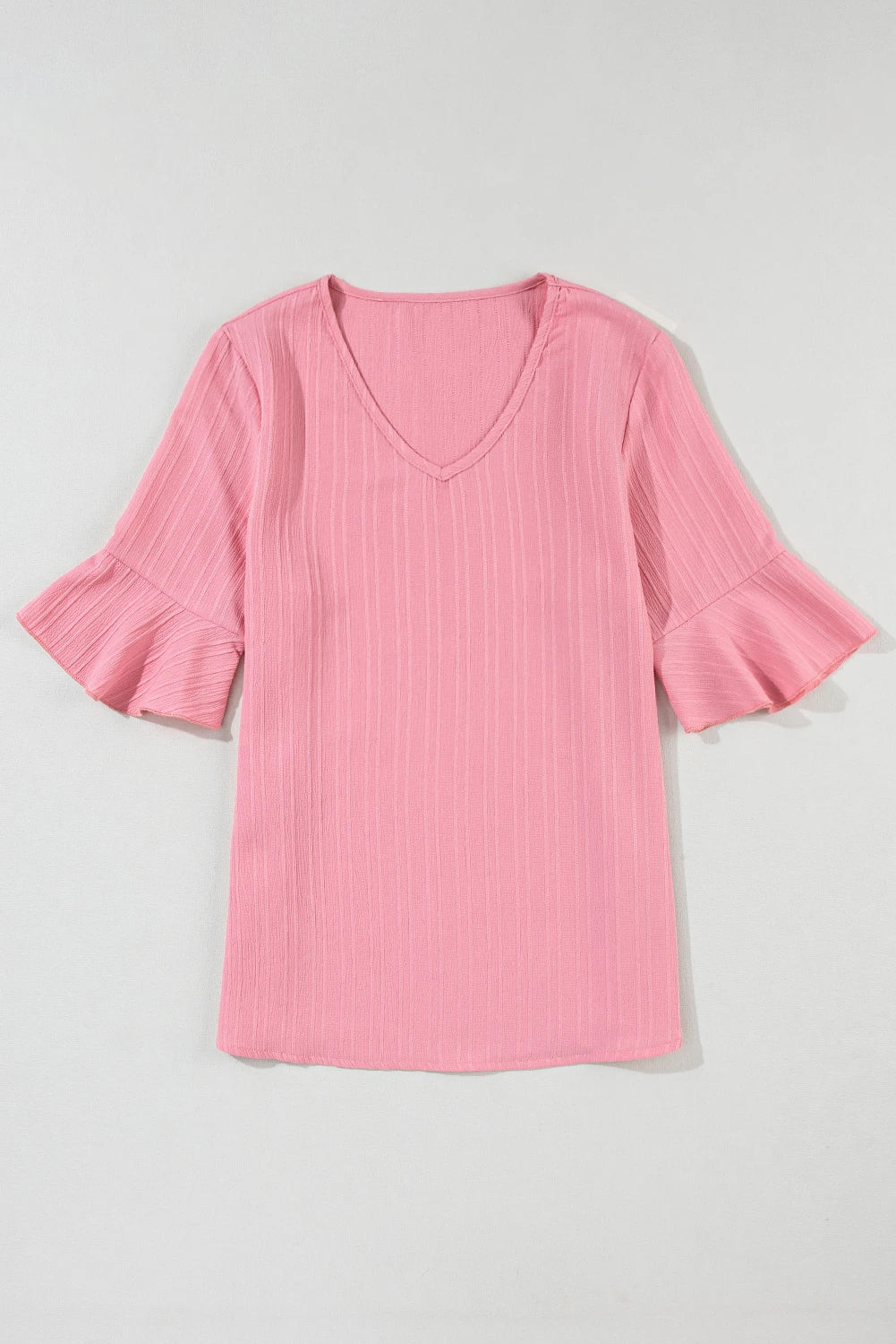 Ruffle Sleeve Textured Top