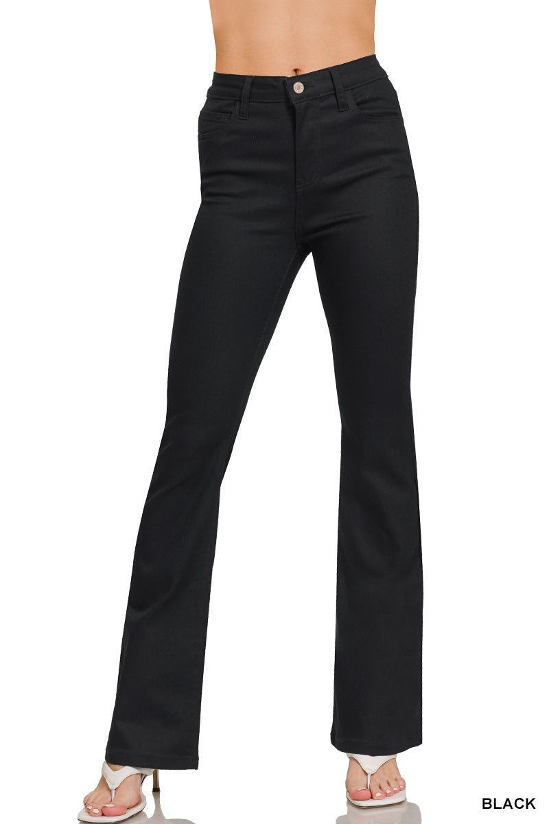 Zenana Full Size High-Rise Bootcut Jeans in Black