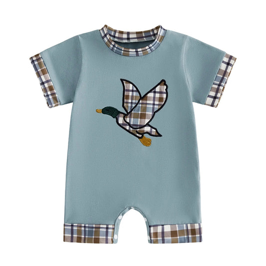 Plaid Duck Romper
