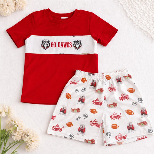 Go Dawgs Bulldog Tee & Shorts Set 🐾🏈