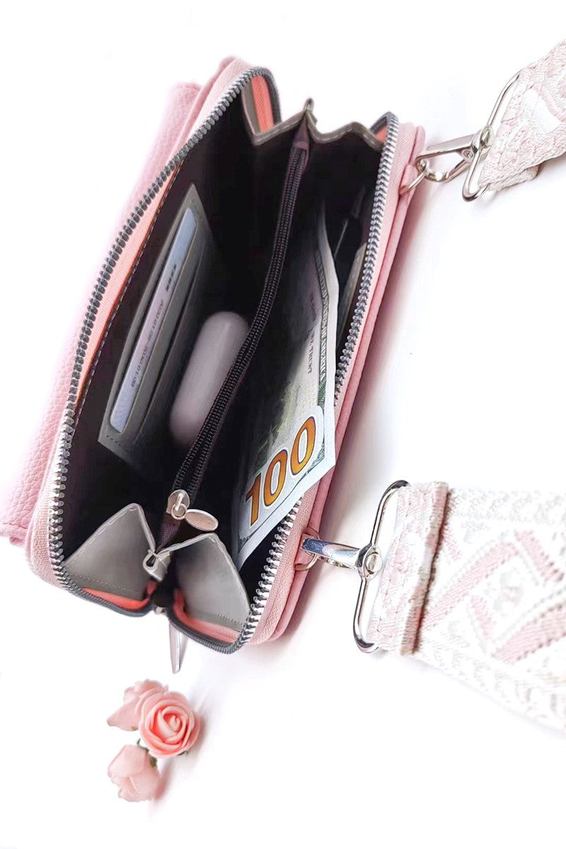 Vegan Leather Crossbody Duo Wallet Handbag 👜