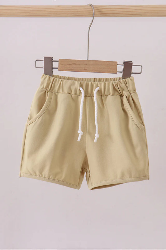 Khaki Drawstring Shorts