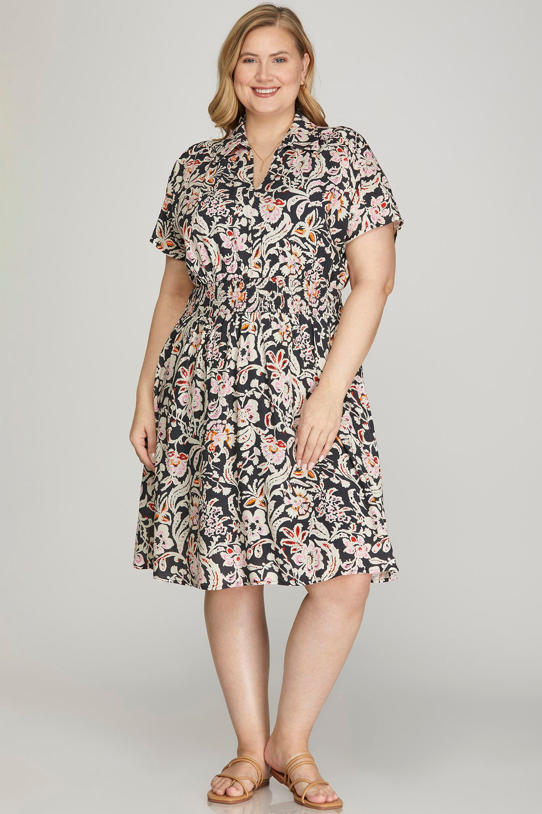 She + Sky Floral Dress Plus Size