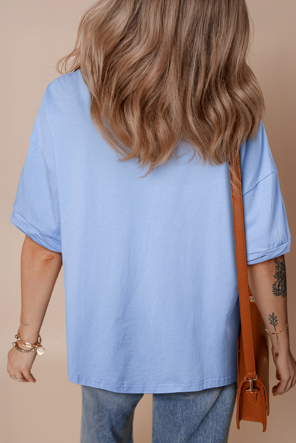Sky Blue Hi-Low Relaxed Tee