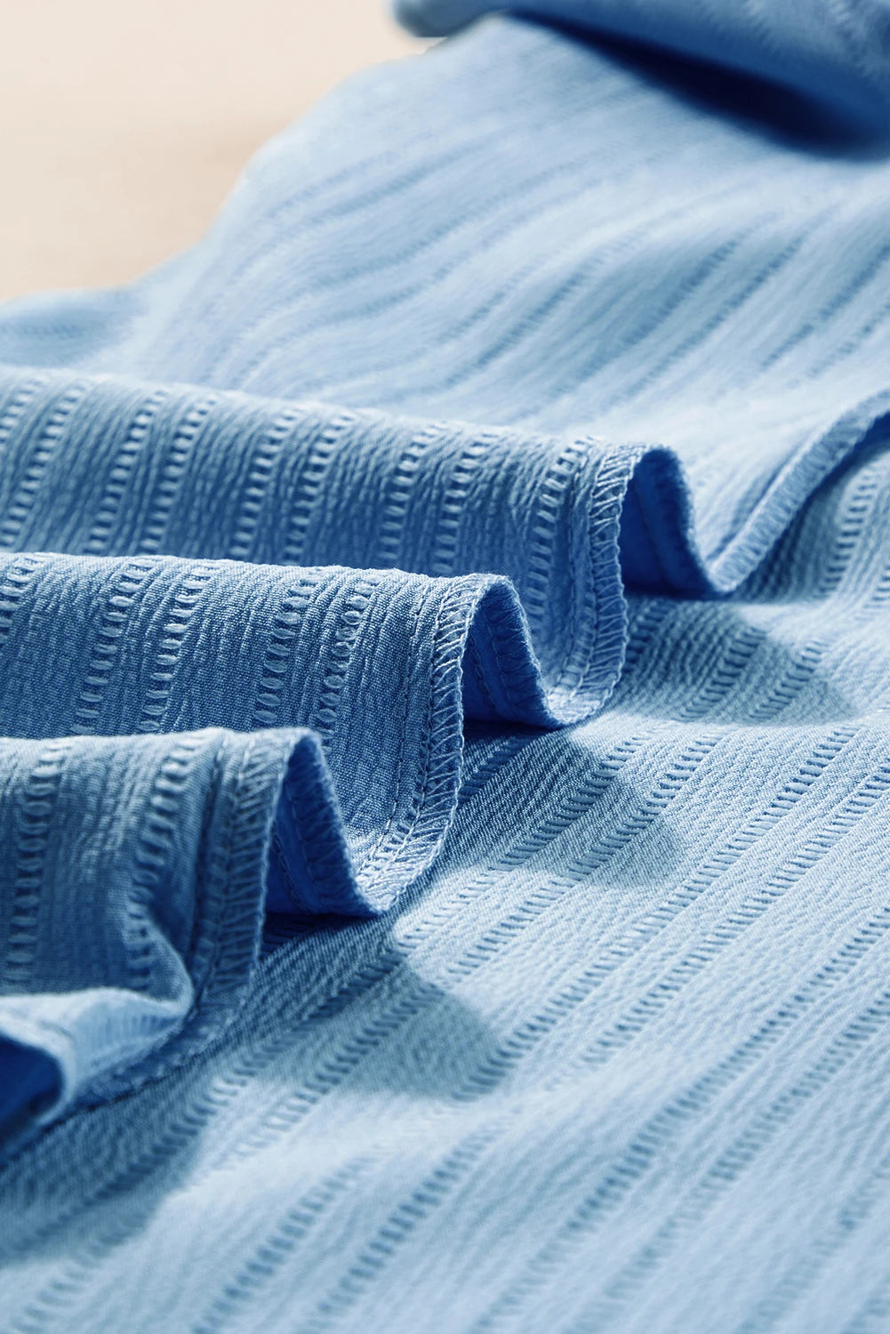 Ruffle Sleeve Textured Top